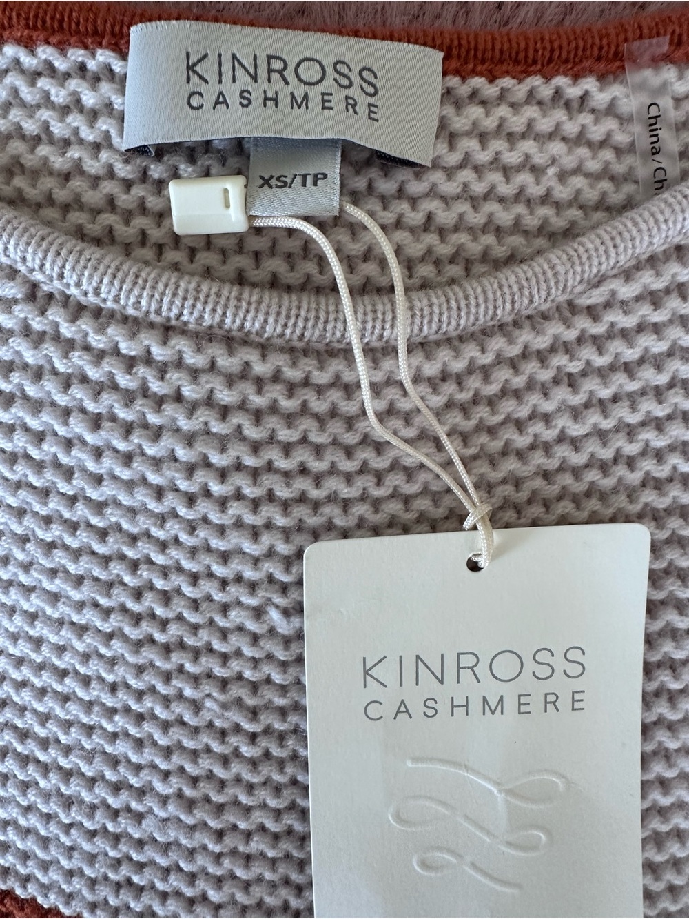 KINROSS Cashmere Striped Wool/Cashmere Sweater Size XSmall - Picture 7 of 7